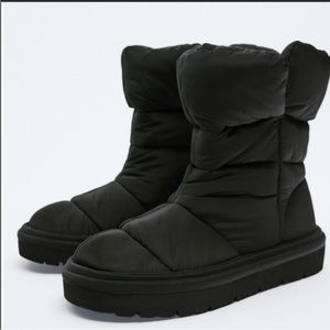 Zara NWT Quilted Ankle Boots size 39